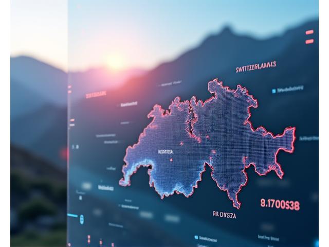AI-powered route optimization interface showing a map of Switzerland with various route options and data overlays.