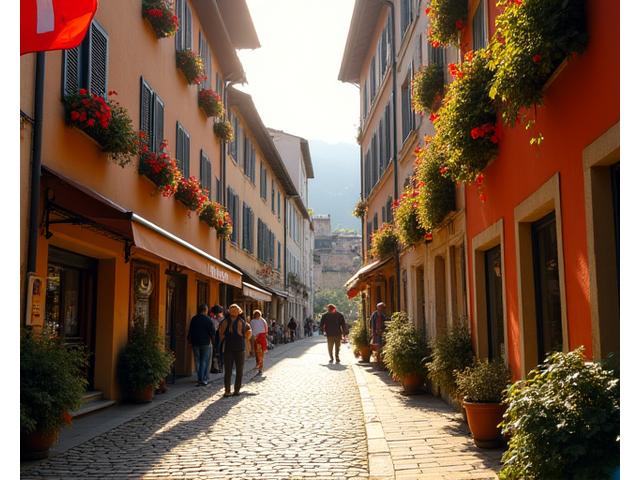 Historic European city with cobblestone streets and traditional architecture, representing a cultural city tour.